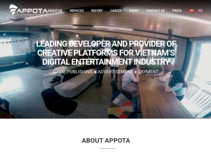 How appota.com looks like on a tablet such as an iPad.