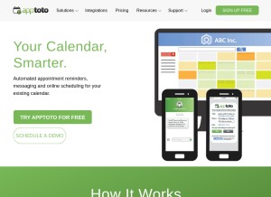 How apptoto.com looks like on a tablet such as an iPad.