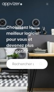 How appvizer.fr looks like on a mobile device such as an iPhone.