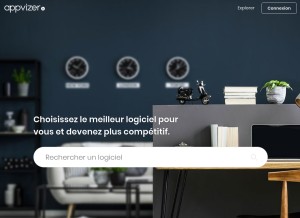 How appvizer.fr looks like on a tablet such as an iPad.