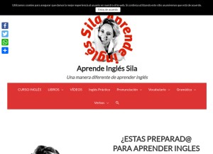 How aprendeinglessila.com looks like on a tablet such as an iPad.