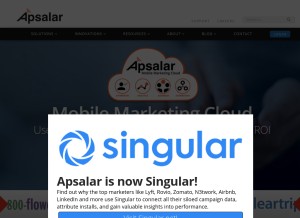 How apsalar.com looks like on a tablet such as an iPad.