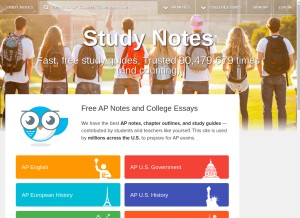 How apstudynotes.org looks like on a tablet such as an iPad.