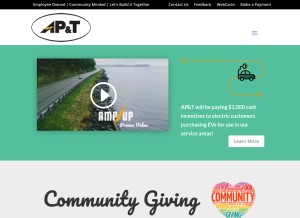 How aptalaska.net looks like on a tablet such as an iPad.