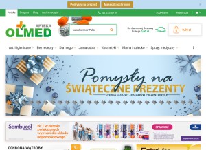 How aptekaolmed.pl looks like on a tablet such as an iPad.