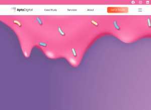 How apto.digital looks like on a tablet such as an iPad.