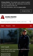 How apu.edu looks like on a mobile device such as an iPhone.