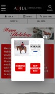 How aqha.com looks like on a mobile device such as an iPhone.