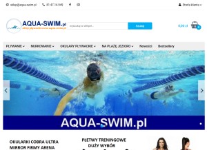 How aqua-swim.pl looks like on a tablet such as an iPad.