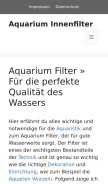 How aquarium-innenfilter-test.de looks like on a mobile device such as an iPhone.