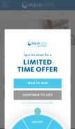 How aquasana.com looks like on a mobile device such as an iPhone.