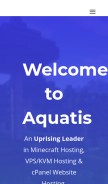 How aquatis.host looks like on a mobile device such as an iPhone.
