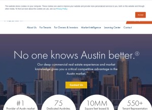How aquilacommercial.com looks like on a tablet such as an iPad.