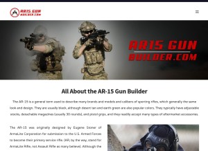 How ar15-gunbuilder.com looks like on a tablet such as an iPad.
