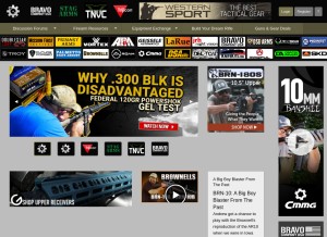 How ar15.com looks like on a tablet such as an iPad.