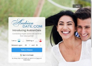 How arabiandate.com looks like on a tablet such as an iPad.