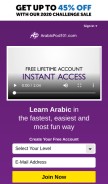 How arabicpod101.com looks like on a mobile device such as an iPhone.
