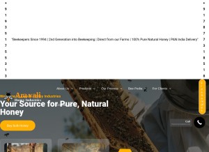 How aravalihoney.com looks like on a tablet such as an iPad.