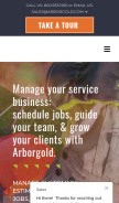 How arborgold.net looks like on a mobile device such as an iPhone.