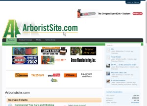 How arboristsite.com looks like on a tablet such as an iPad.