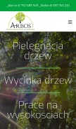 How arbos.org.pl looks like on a mobile device such as an iPhone.