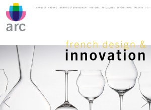 How arc-intl.com looks like on a tablet such as an iPad.