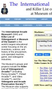 How arcade-museum.com looks like on a mobile device such as an iPhone.
