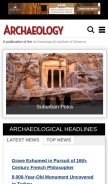 How archaeology.org looks like on a mobile device such as an iPhone.