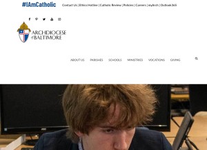 How archbalt.org looks like on a tablet such as an iPad.