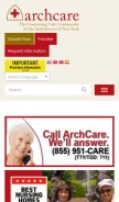 How archcare.org looks like on a mobile device such as an iPhone.