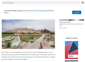 How archdaily.com looks like on a tablet such as an iPad.
