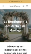 How arche-de-mariage.com looks like on a mobile device such as an iPhone.