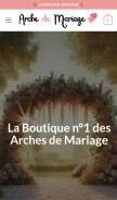 How archedemariage.com looks like on a mobile device such as an iPhone.