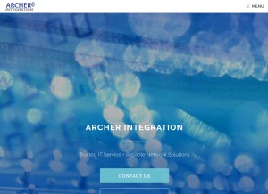 How archerva.com looks like on a tablet such as an iPad.