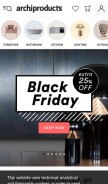 How archiproducts.com looks like on a mobile device such as an iPhone.