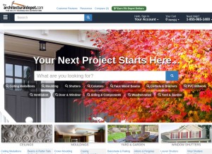 How architecturaldepot.com looks like on a tablet such as an iPad.