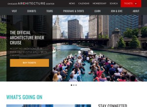 How architecture.org looks like on a tablet such as an iPad.