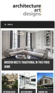 How architectureartdesigns.com looks like on a mobile device such as an iPhone.