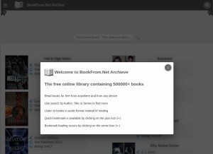 How archive.bookfrom.net looks like on a tablet such as an iPad.