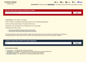 How archive.fo looks like on a tablet such as an iPad.