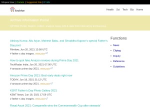 How archive.love looks like on a tablet such as an iPad.