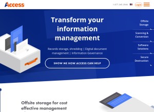 How archivesystems.com looks like on a tablet such as an iPad.