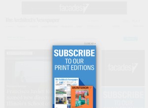 How archpaper.com looks like on a tablet such as an iPad.
