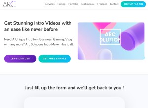 How arcsolutions.site looks like on a tablet such as an iPad.