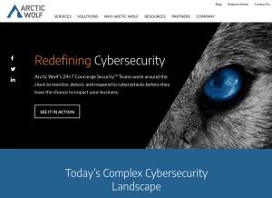 How arcticwolf.net looks like on a tablet such as an iPad.