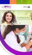 How arcusdentalclinic.com looks like on a mobile device such as an iPhone.