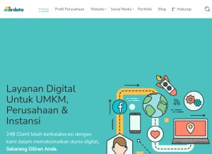 How ardata.co.id looks like on a tablet such as an iPad.