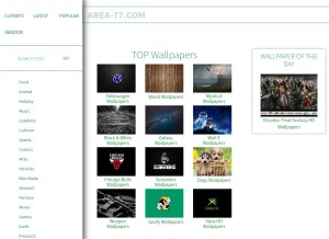 How area-77.com looks like on a tablet such as an iPad.