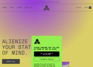 How area52.com looks like on a tablet such as an iPad.