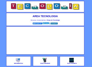 How areatecnologia.com looks like on a tablet such as an iPad.